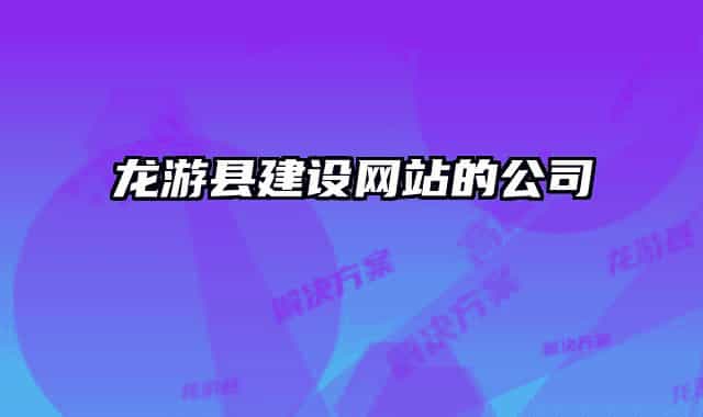 龙游县建设网站的公司