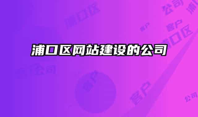 浦口区网站建设的公司