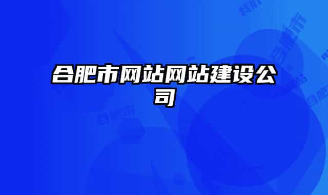 合肥市网站网站建设公司