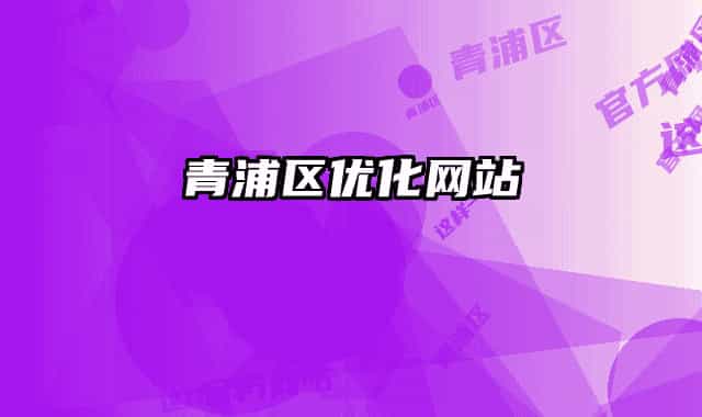 青浦区优化网站