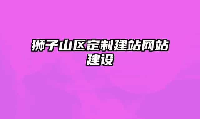 狮子山区定制建站网站建设