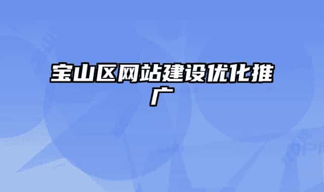 宝山区网站建设优化推广
