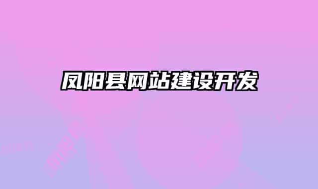 凤阳县网站建设开发
