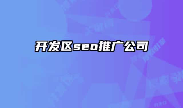 开发区seo推广公司