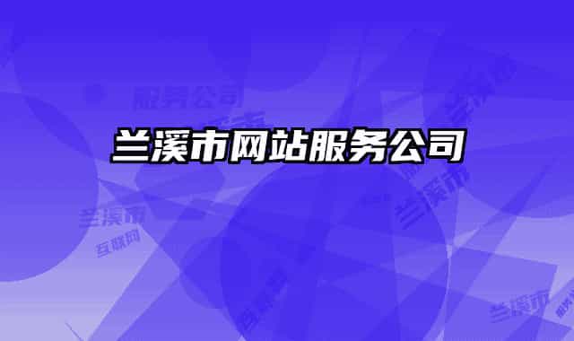 兰溪市网站服务公司