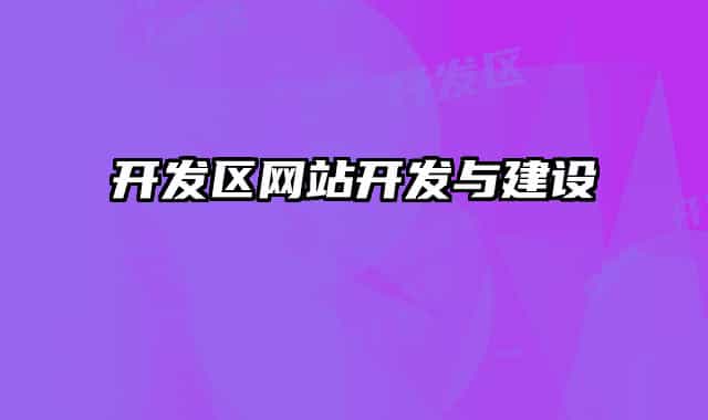 开发区网站开发与建设