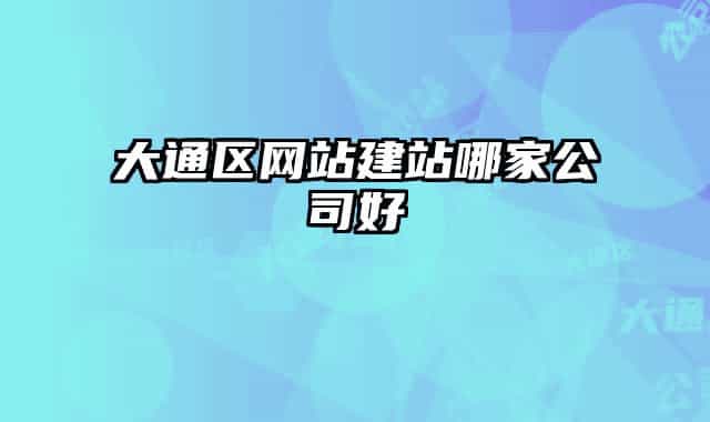大通区网站建站哪家公司好