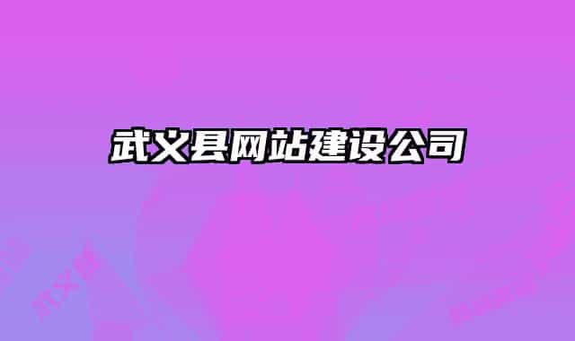 武义县网站建设公司