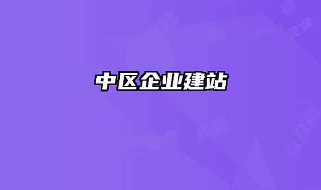 中区企业建站