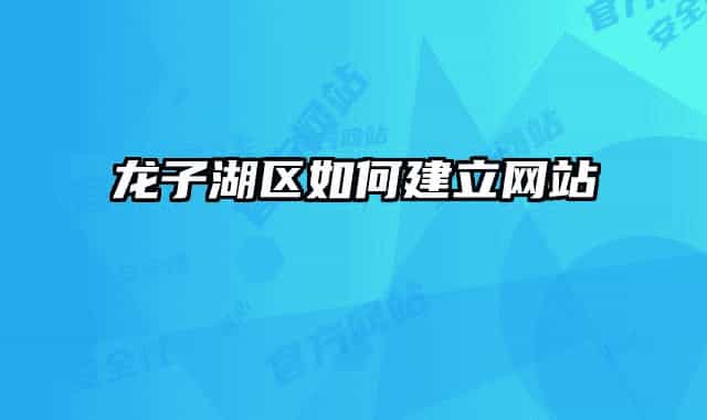 龙子湖区如何建立网站