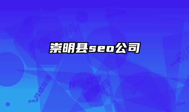崇明县seo公司
