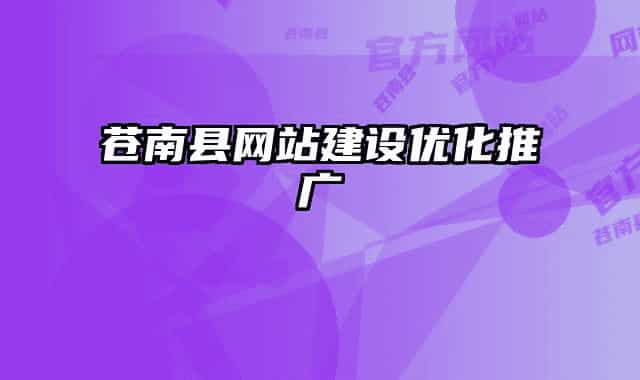 苍南县网站建设优化推广