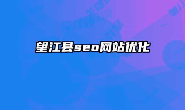 望江县seo网站优化