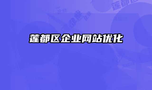 莲都区企业网站优化