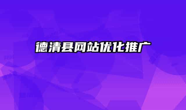 德清县网站优化推广