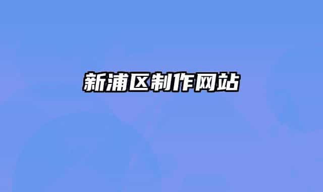 新浦区制作网站