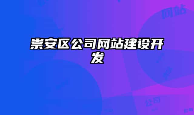 崇安区公司网站建设开发