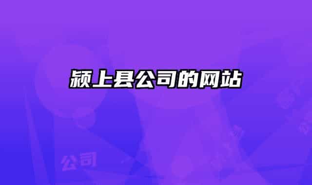 颍上县公司的网站