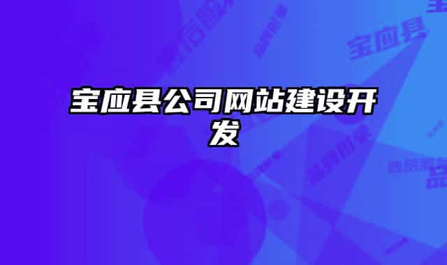 宝应县公司网站建设开发