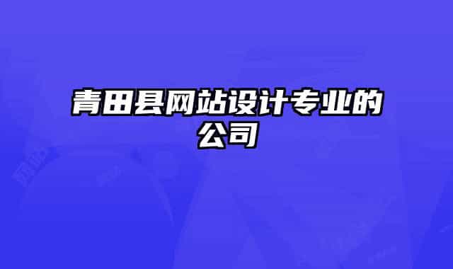 青田县网站设计专业的公司