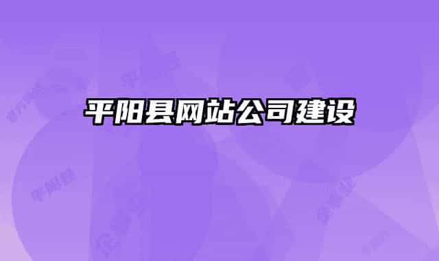 平阳县网站公司建设