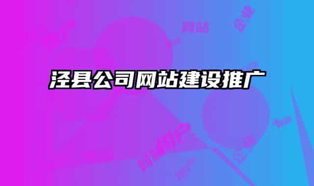 泾县公司网站建设推广