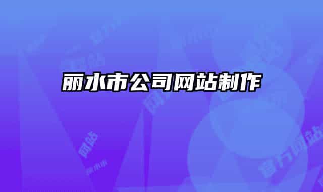 丽水市公司网站制作