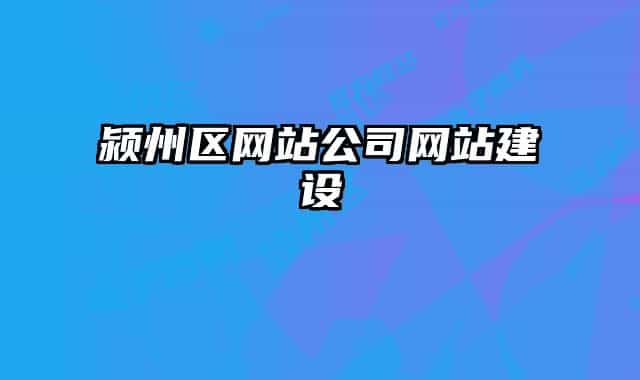 颍州区网站公司网站建设