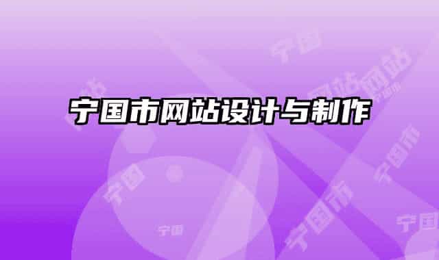 宁国市网站设计与制作