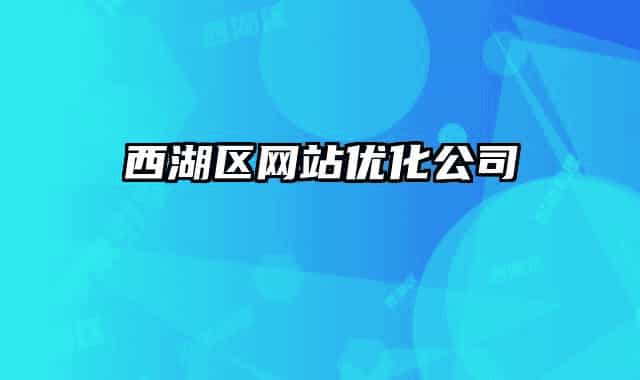 西湖区网站优化公司