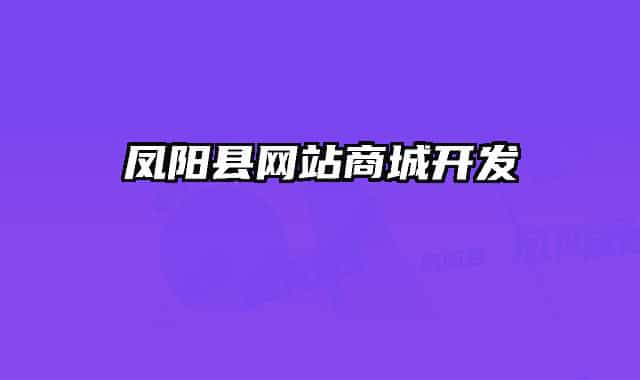 凤阳县网站商城开发