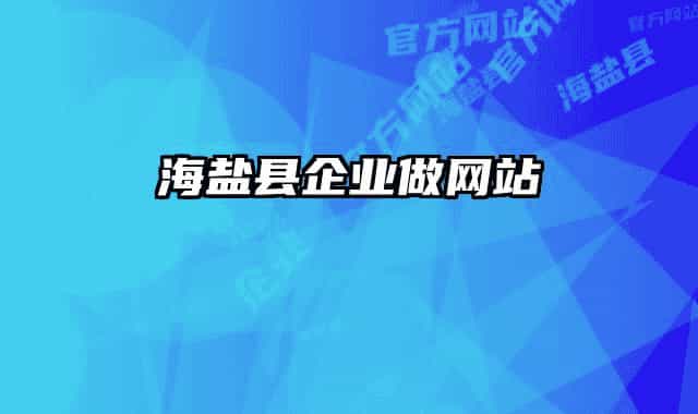 海盐县企业做网站