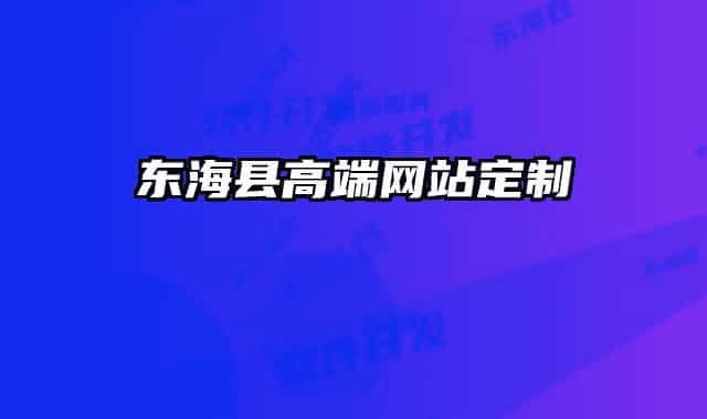 东海县高端网站定制