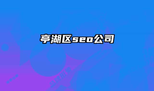 亭湖区seo公司